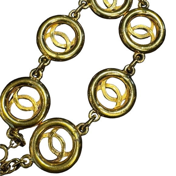 CHANEL VINTAGE RARE MULTI LOGO CHARM BRACELET - Picture 13 of 16